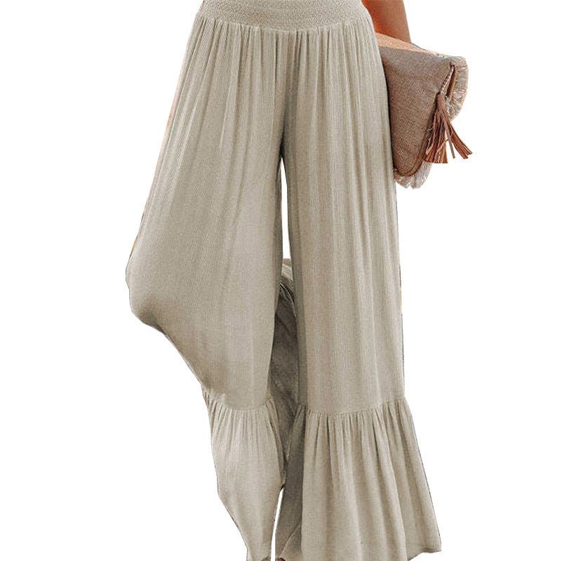 Women’s High Waist Loose Wide Leg Casual Pants - CurveLoom