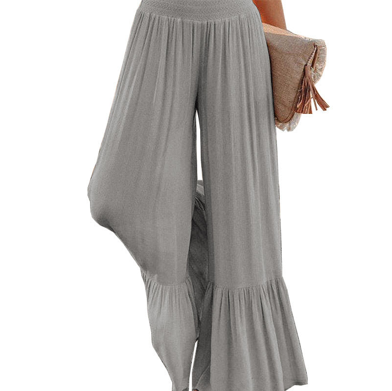 Women’s High Waist Loose Wide Leg Casual Pants - CurveLoom