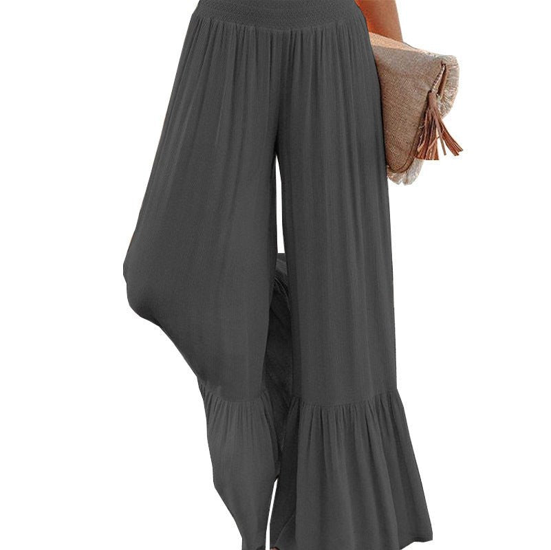 Women’s High Waist Loose Wide Leg Casual Pants - CurveLoom