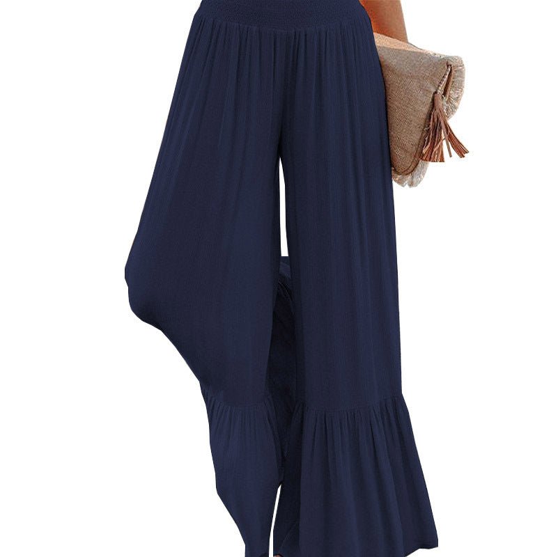 Women’s High Waist Loose Wide Leg Casual Pants - CurveLoom