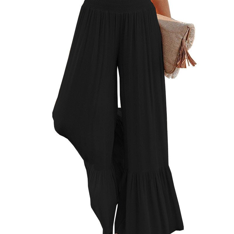 Women’s High Waist Loose Wide Leg Casual Pants - CurveLoom
