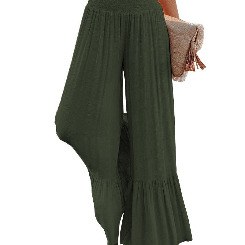 Women’s High Waist Loose Wide Leg Casual Pants - CurveLoom