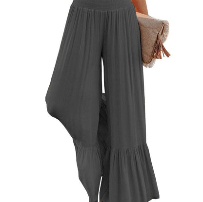 Women’s High Waist Loose Wide Leg Casual Pants - CurveLoom