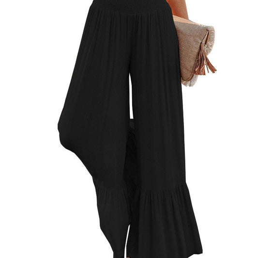 Women’s High Waist Loose Wide Leg Casual Pants - CurveLoom