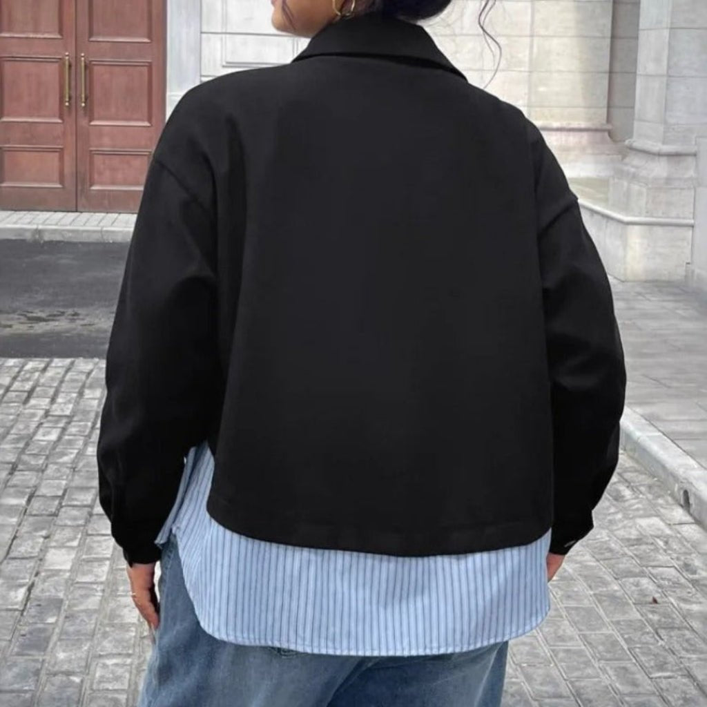 Women’s Plus Size Fashionable Jacket - CurveLoom