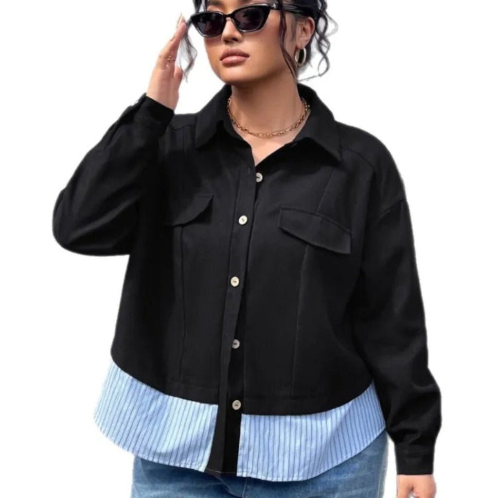 Women’s Plus Size Fashionable Jacket - CurveLoom